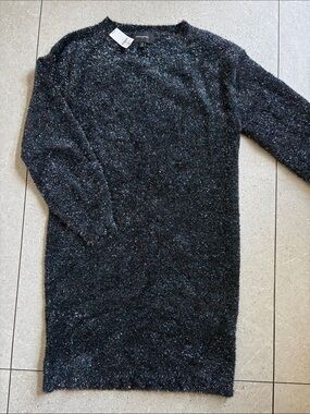 Banana Republic blue and black tinsel dress